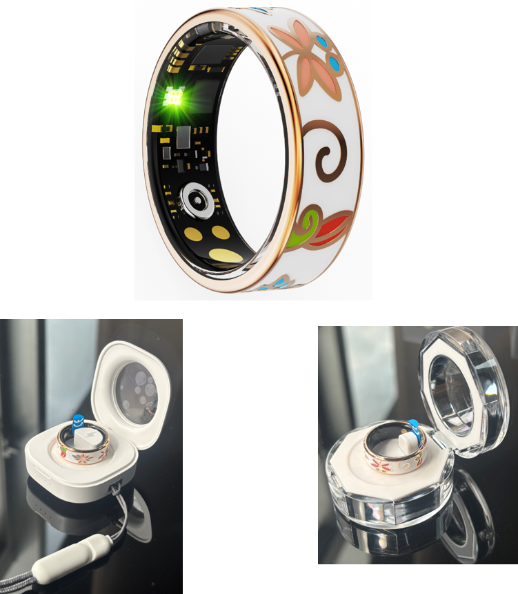 Smart Health Ring Stainless Steel Waterproof Sleep Heart Rate Tracker Fashion Intelligent Jewelry Android IOS 7-15 Days Battery