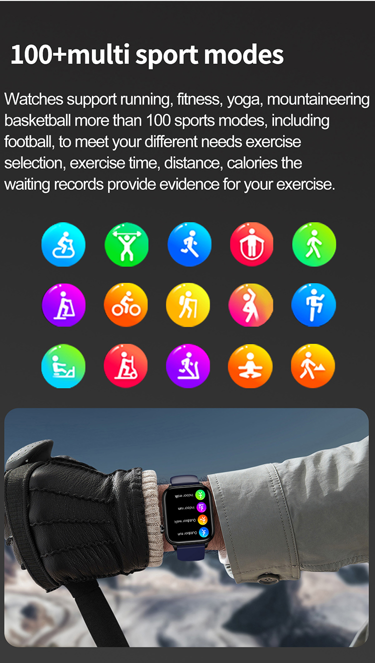 Health Smart Watches ET570 ECG Heart Rate Blood Pressure Body Temperature AI Health Monitoring IP68 Waterproof Sport Smartwatch