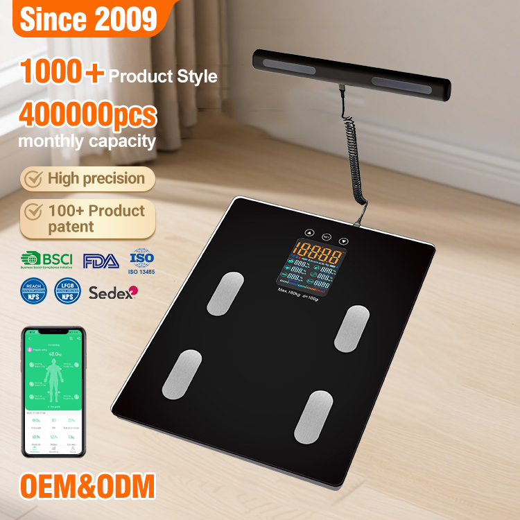 Hot Selling High Quality Smart Scales 8 Electrode Body Digital Fat Monitor App Competitive Prices For Body Composition Function