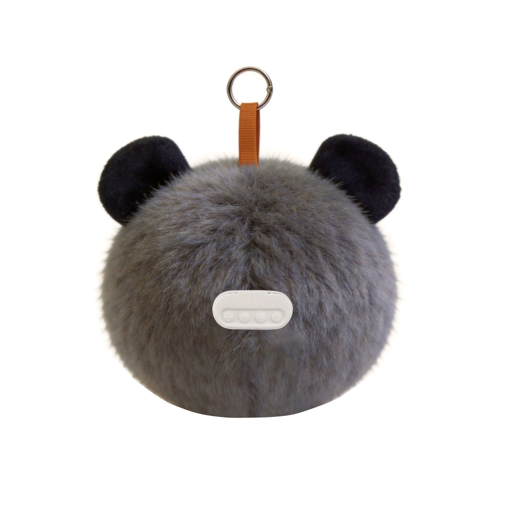 Elegant Solid AI Smart Animal Shape Wireless Stereo Audio 2W Grey Plush Bear Speaker Desktop APP Office Bedroom Daily