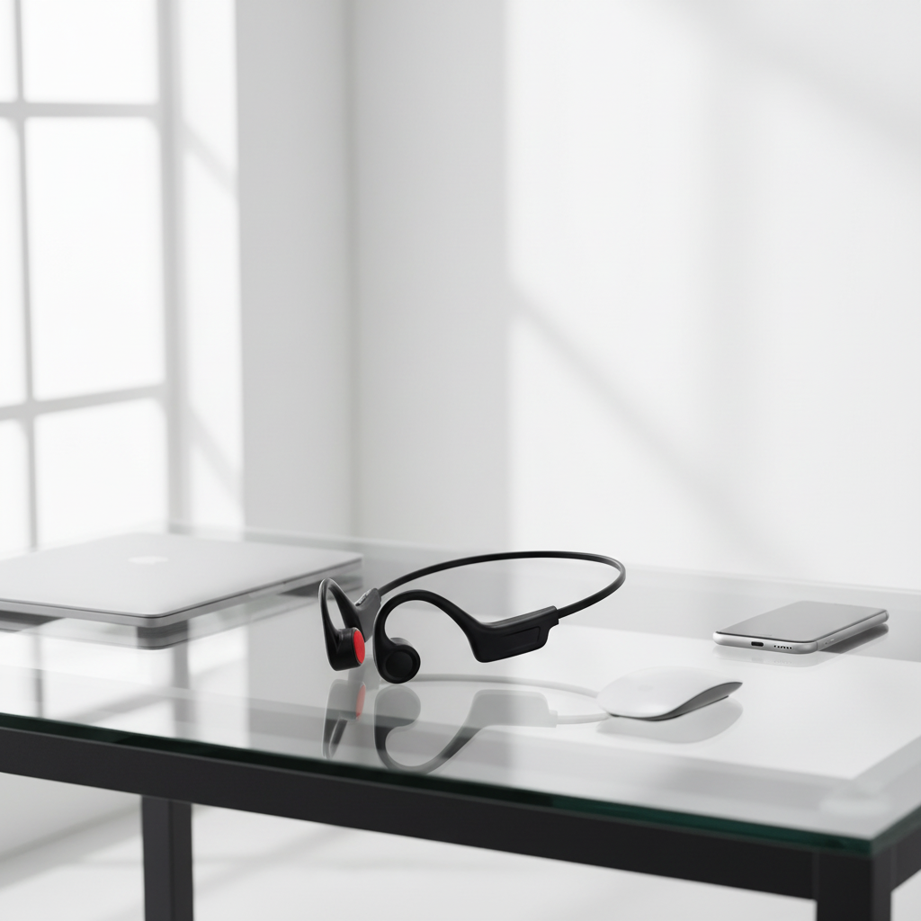 Bone Conduction Neckband Sports Wireless Stereo Earphones Open Ear for V5.4 Headphones IPX-5 Waterproof