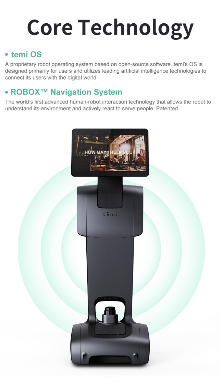 Smart for S1 Fully Automatic Multifunction Hotel Concierge Telepresence Robot Autonomous Navigation AI Service CE/CCC Certified