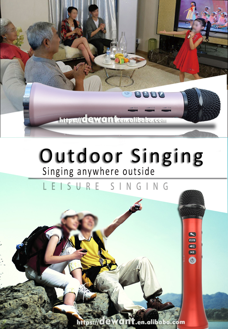 Dewant L-698 15W Powerful Handheld Mini Blue Tooth Karaoke Wireless Microphones With Speaker