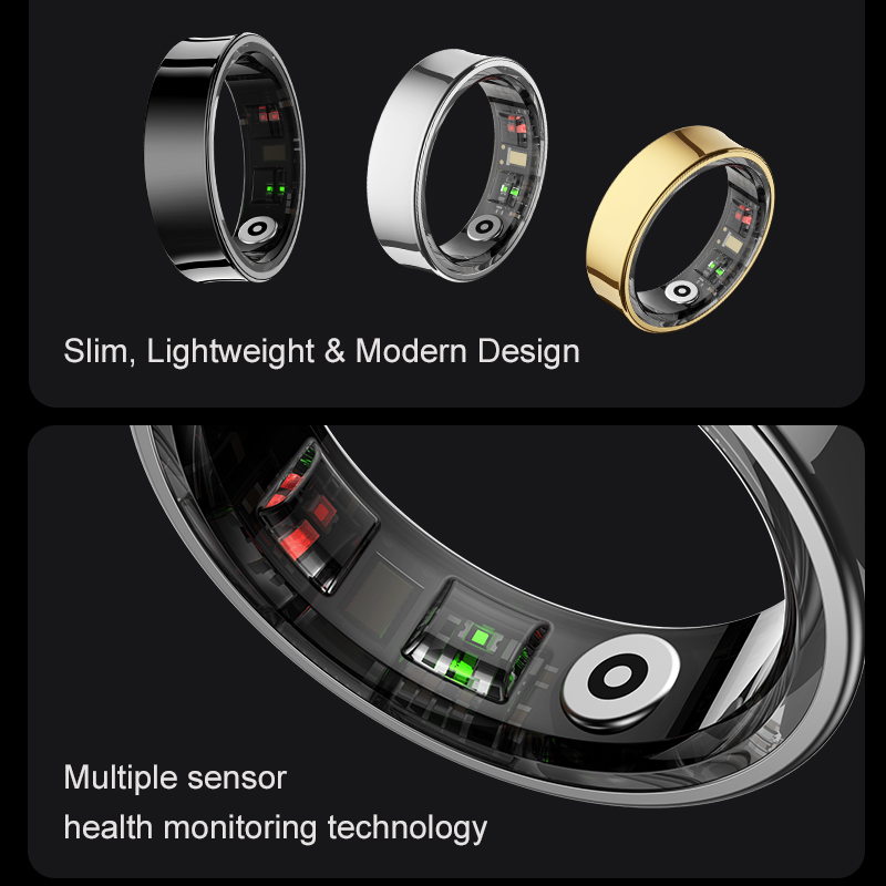 Yawell Manufacturer OEM ODM Gesture Smart Rings 5ATM Waterproof Thin Fitness Tracker Smart Health Ring R09 Mens Smart Ring