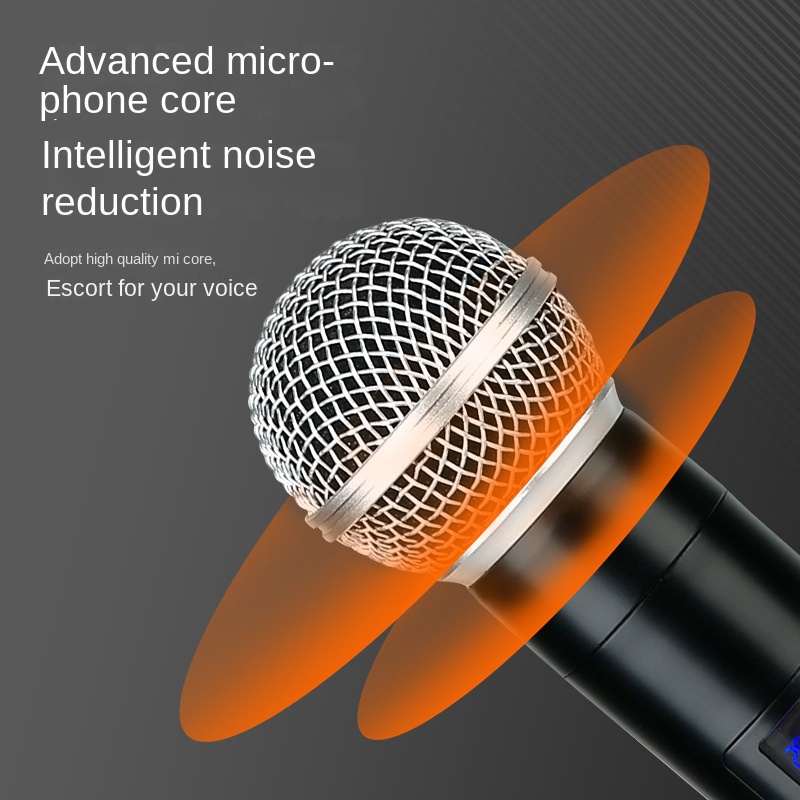 Wireless Microphone for Home Karaoke Conference &amp; Performance-One Drag Four Model with 100Hz-20kHz Frequency Response 20km Range