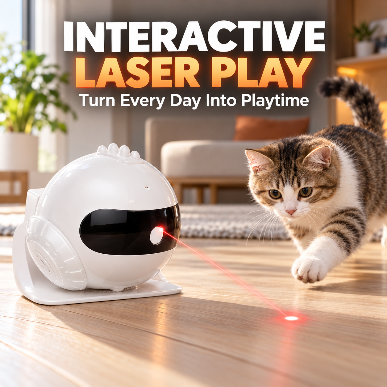 Smart AI Pet Robot with HD Camera Laser Toy Interactive Companion for Cats Dogs Home Monitoring