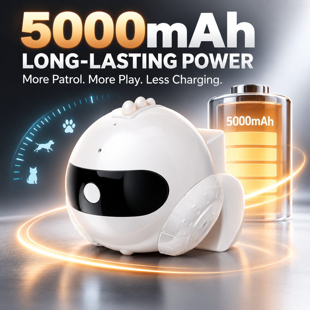 Smart AI Pet Robot with HD Camera Laser Toy Interactive Companion for Cats Dogs Home Monitoring