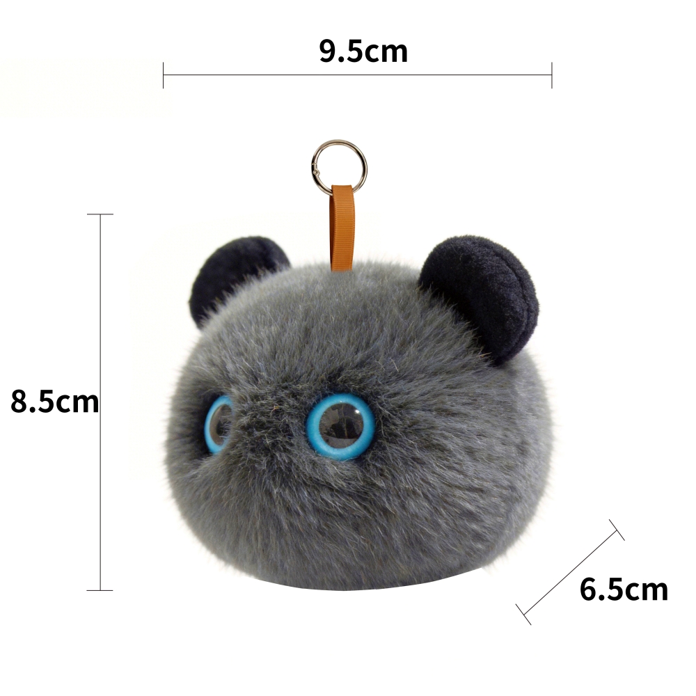 Elegant Solid AI Smart Animal Shape Wireless Stereo Audio 2W Grey Plush Bear Speaker Desktop APP Office Bedroom Daily