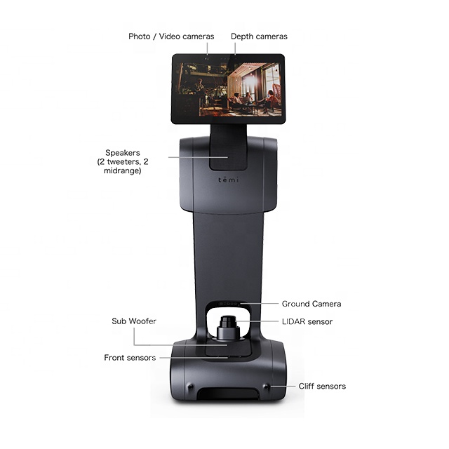 Smart for S1 Fully Automatic Multifunction Hotel Concierge Telepresence Robot Autonomous Navigation AI Service CE/CCC Certified