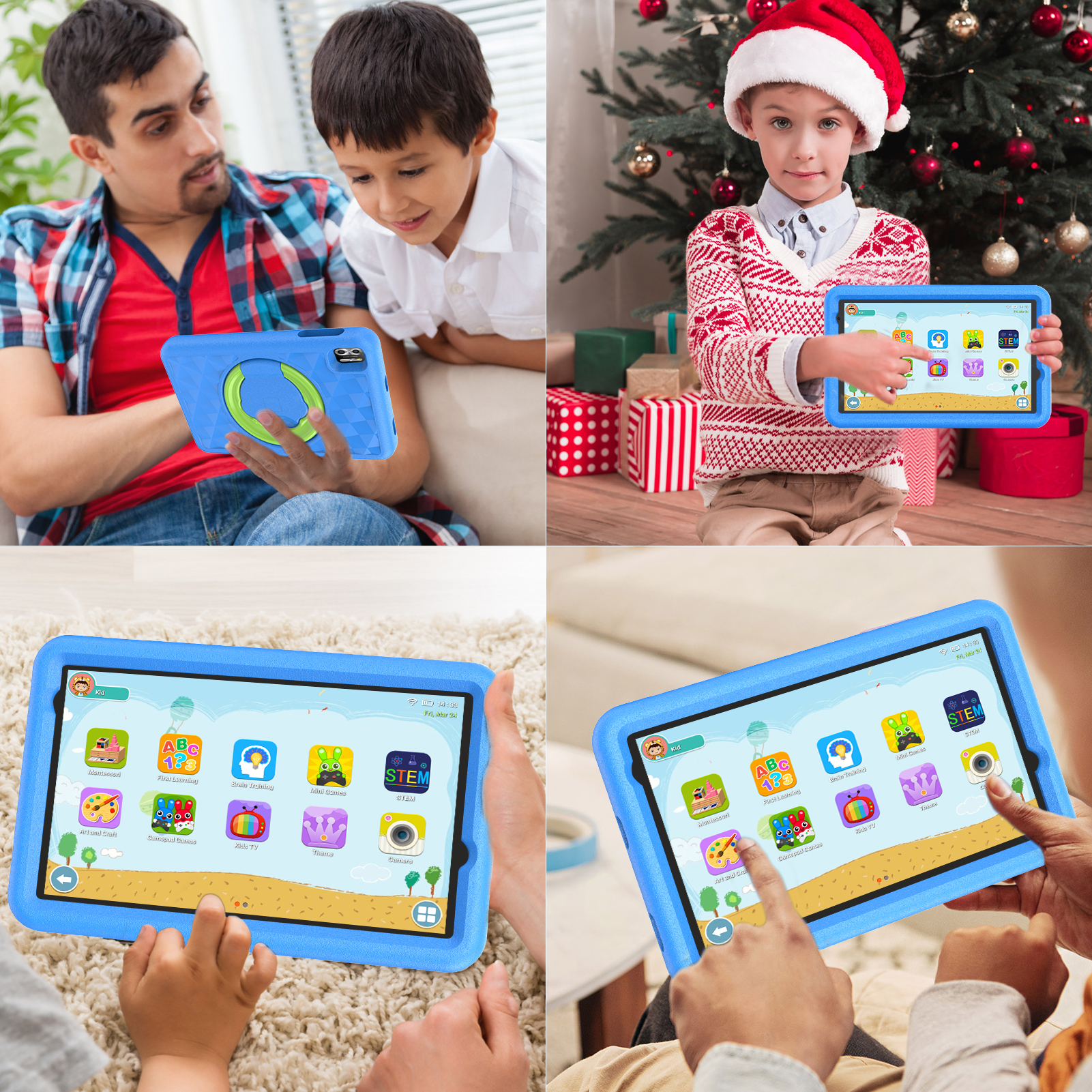 B8K-L8 Wholesale Tablet PC Android 14 Tablet Wifi 4GB+64GB s Unbreakable New Kids Learning Tablet for Kids