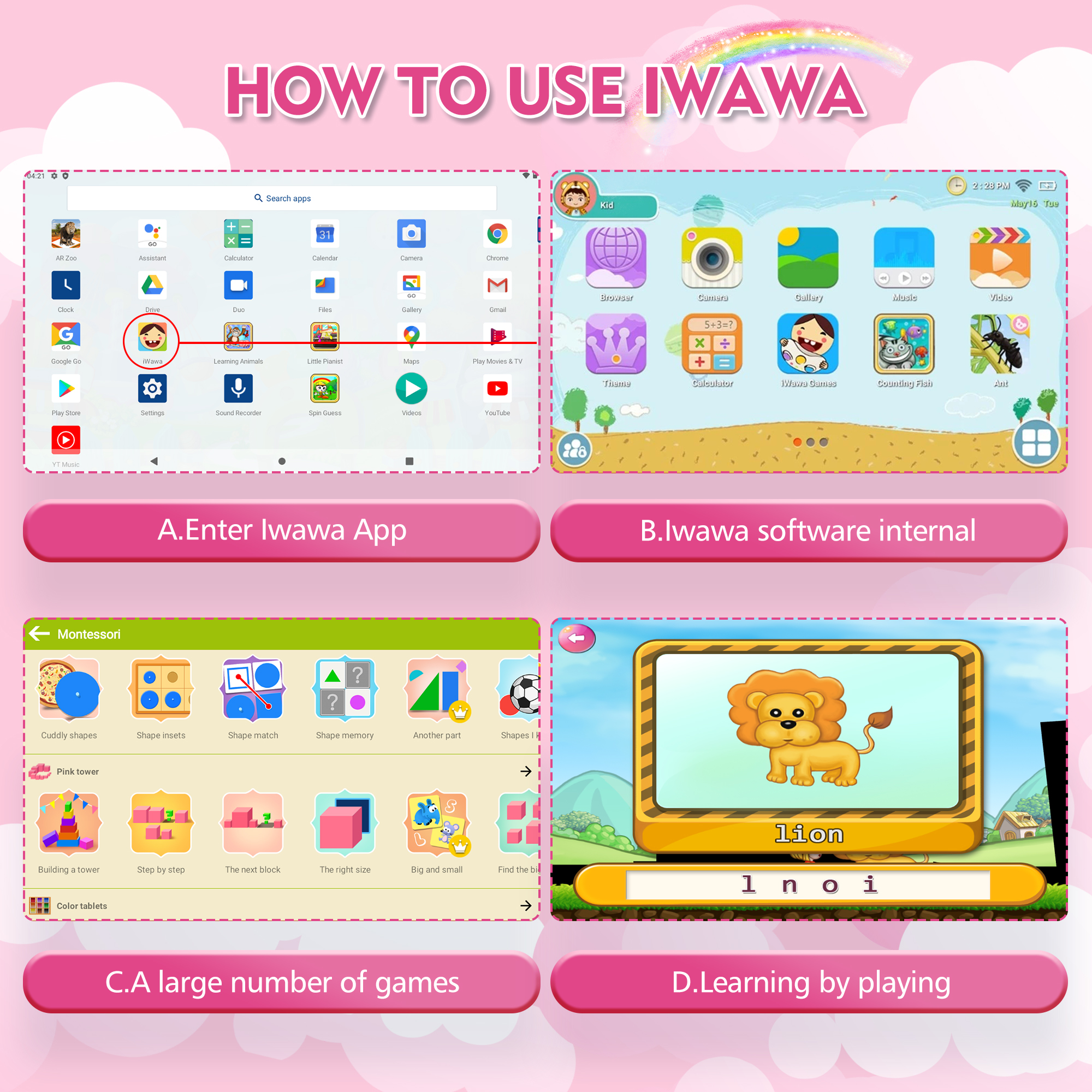 10 Inch MTK6737 Android Kids Tablet for Children Parental Control 3GB ROM 32GB Storage Tablet Pc with EVA Shockproof Case