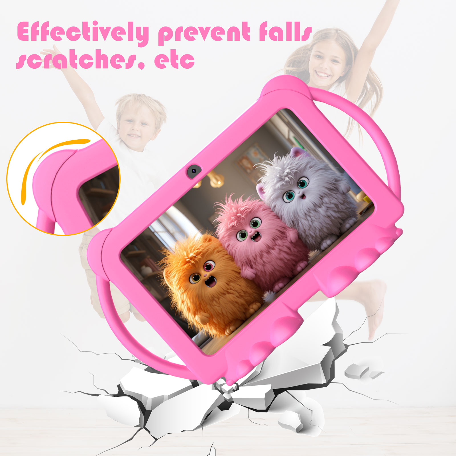 OEM 7 Inch with Silicone Case Android 12.0 4GB 32GB for Children's Educational Learning Wifi Tab Tablette Kids Tablet