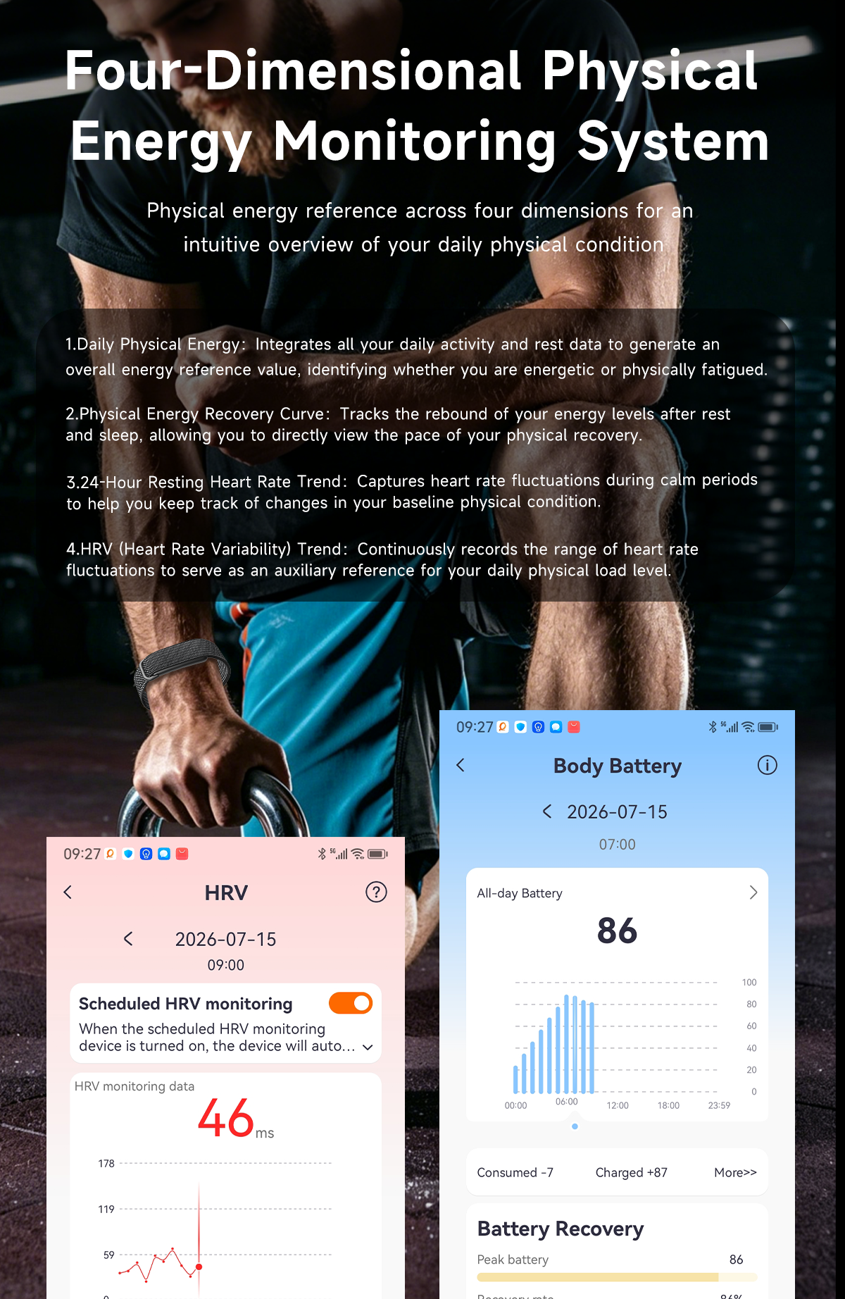 New DS500 Smart Band Fitness Tracker Alarm Clock Vibration Reminder Health Monitoring 1ATM Waterproof Sports Fitness Band