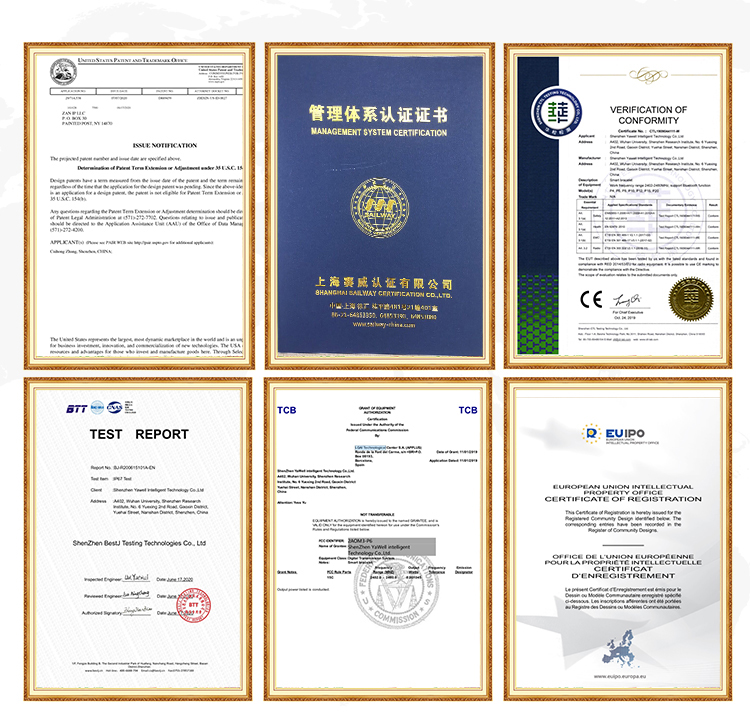 CE RoHS FCC Certifications