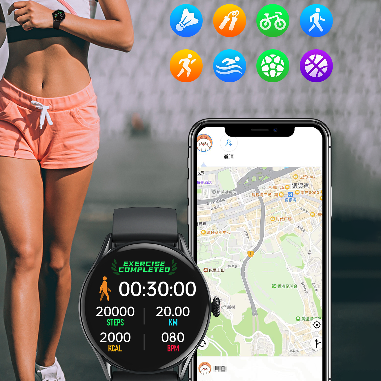 Factory BT Call Smart Watch IP68 Waterproof with Blood Pressure Temperature Heart Rate Monitor Sports Fitness Tracker Men Women