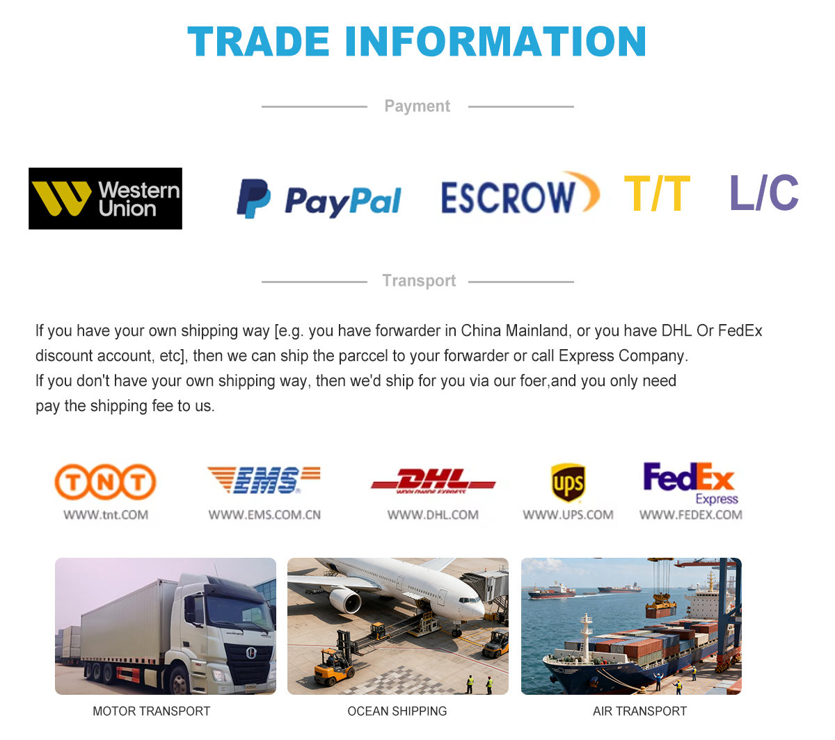 Packaging & Shipping Specifications