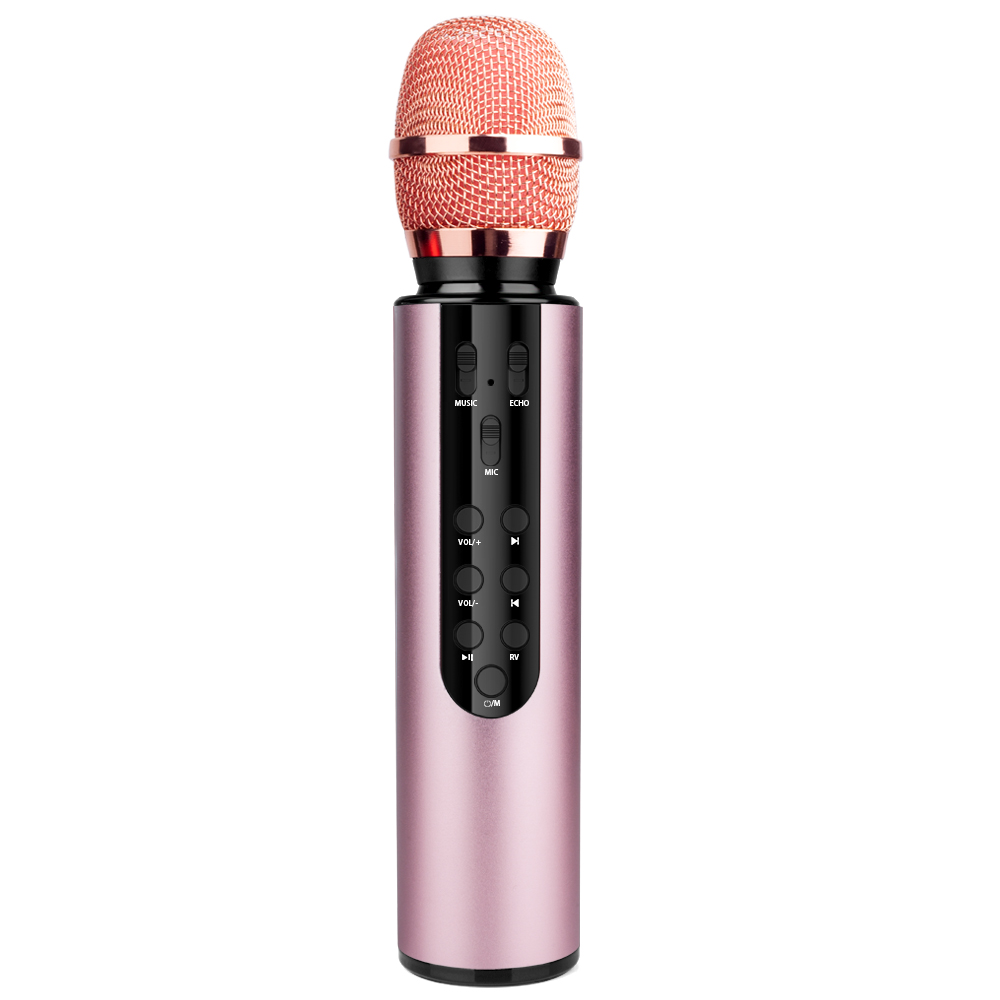 Karaoke Microphone 4 in 1 Wireless Microphone Handheld Portable Karaoke Machine, Home KTV Player Fot Android &amp; IOS Devices