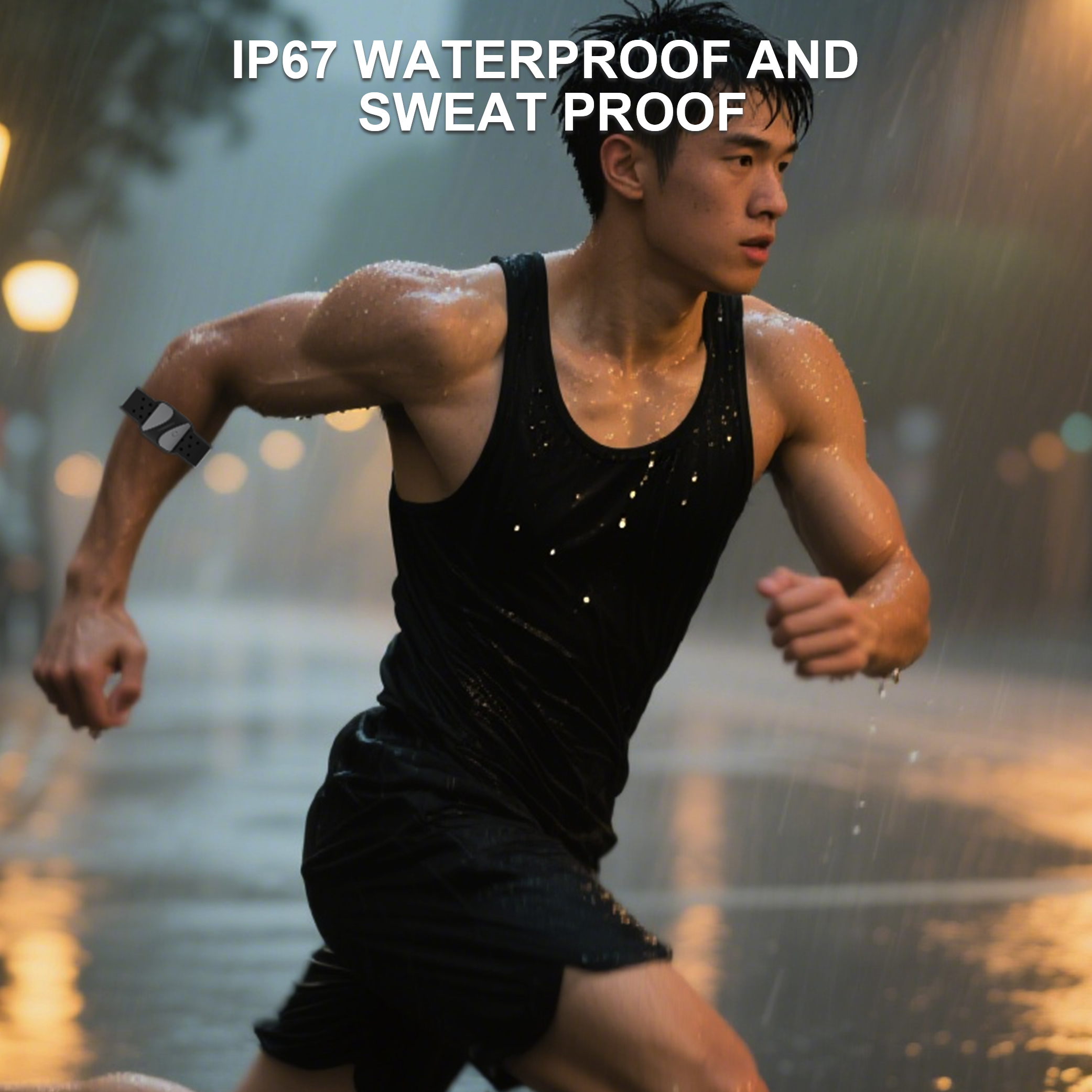 ODIER All New Fitness Tracker Heart Rate Monitor Armband BLE 5.0 Waterproof Portable Custom Logo Unisex for Cycling &amp; Running
