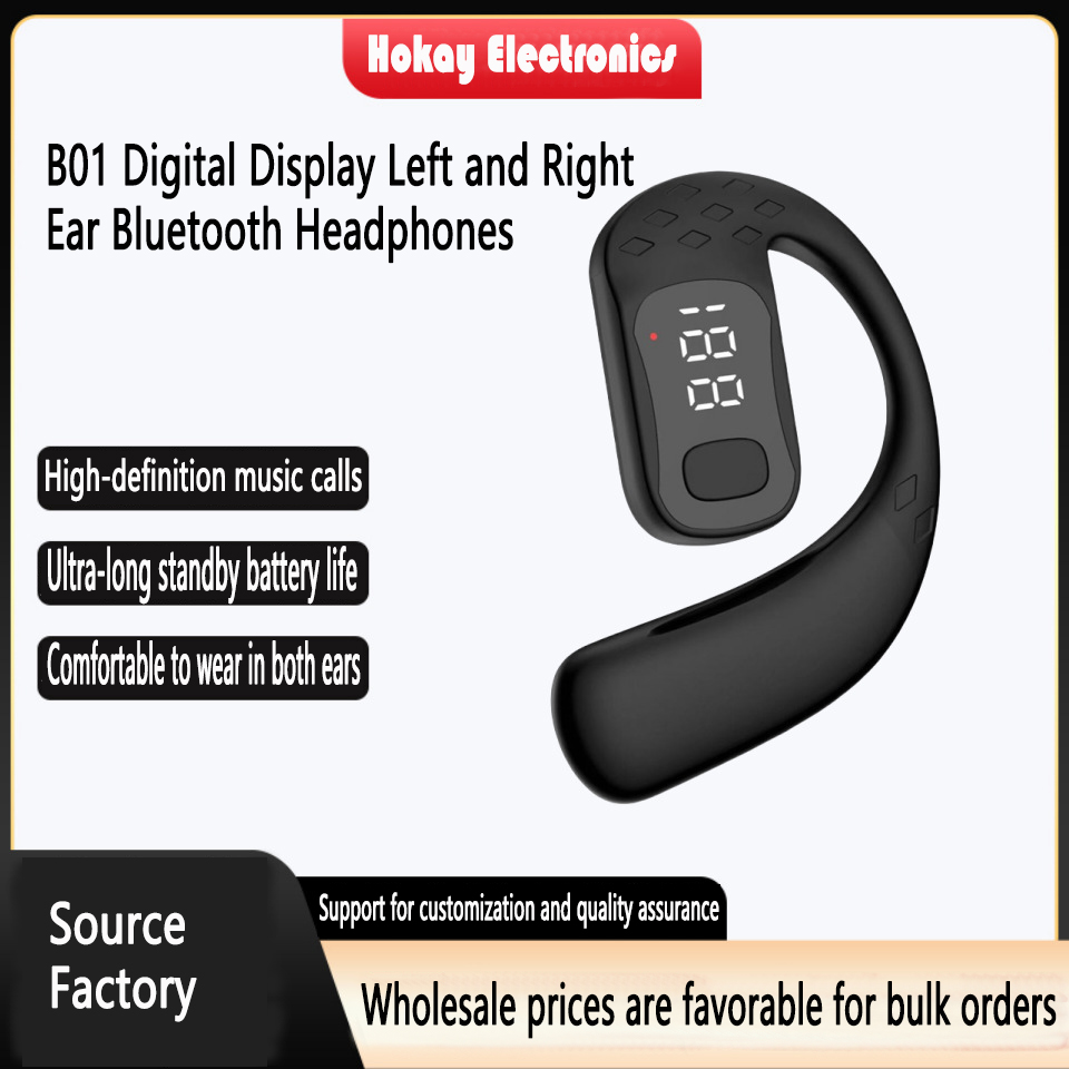 Open-ear Bluetooth Headphones (OWS) with Ear-hook Design: Ultra-long Battery Life, High-definition Sound Quality HE-25