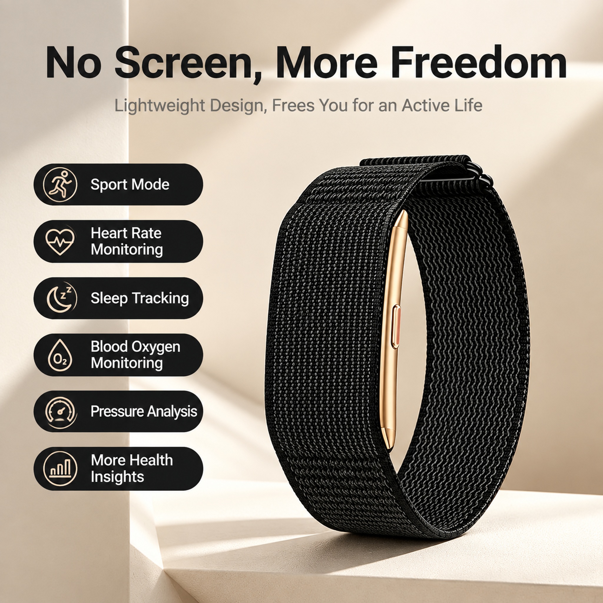 Smart Bracelet AMOLED Display 5ATM Waterproof Blood Oxygen Sleep Monitor Heart Rate Step Counting Unisex Pedometer Sport Band