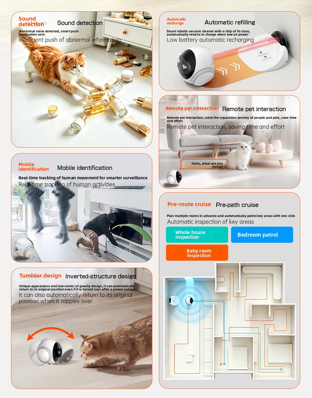 AI-powered Pet Companion Robot Feature Detail
