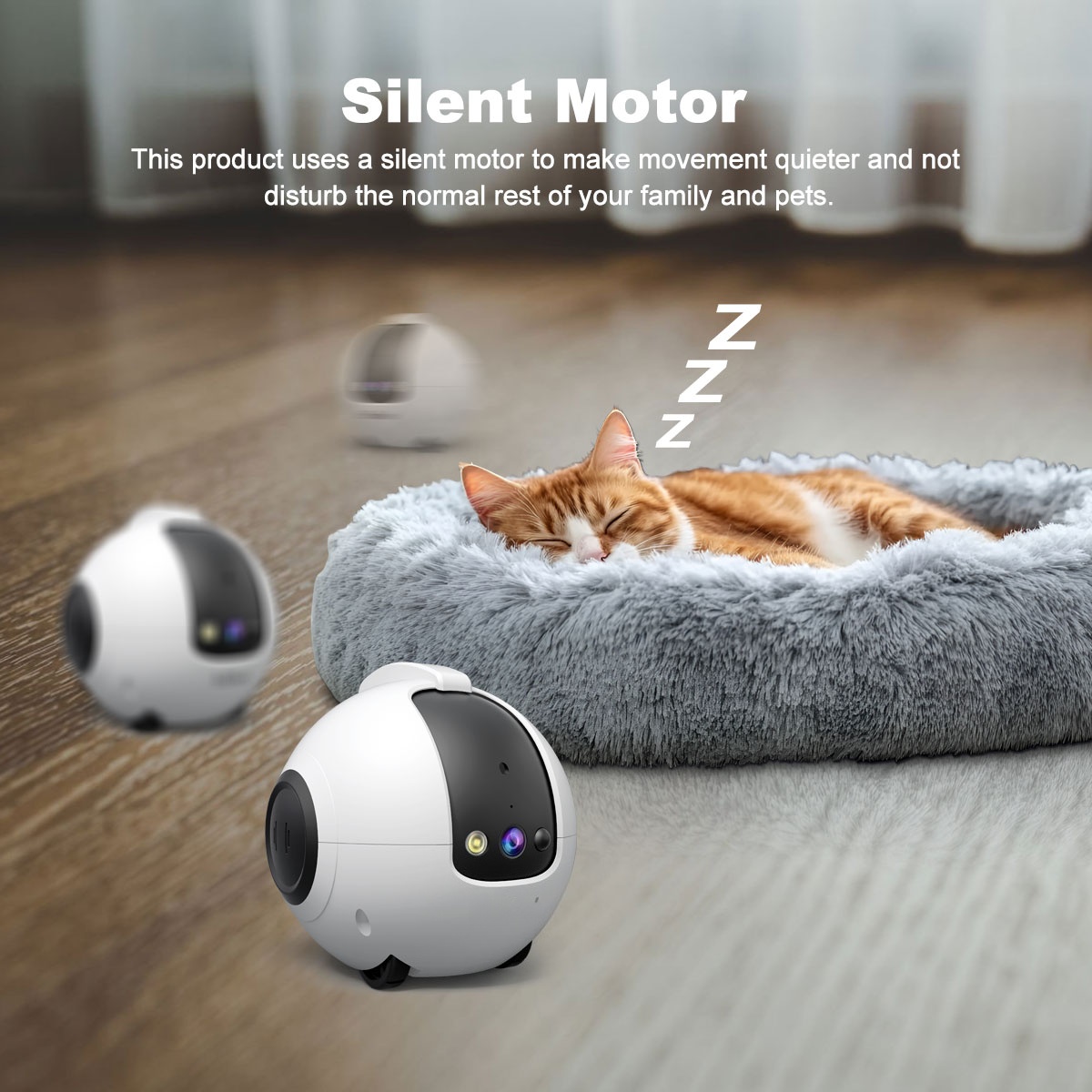 ChongxinIOT Smart Pet Companion Robot AI Camera 360&deg; Mobile Monitor Auto Return Dock 10000mAh Battery Pet Care Companion Robot