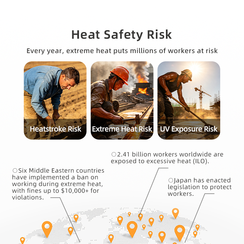 OEM/ODM Heatstroke Alert Watch Heat Stroke Prevention WBGT Heat Index Approximate Value 4-Level Alert IP67 Waterproof Dustproof