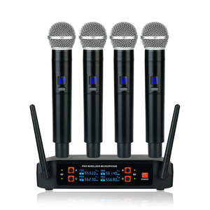 Wireless Microphone for Home Karaoke Conference &amp; Performance-One Drag Four Model with 100Hz-20kHz Frequency Response 20km Range