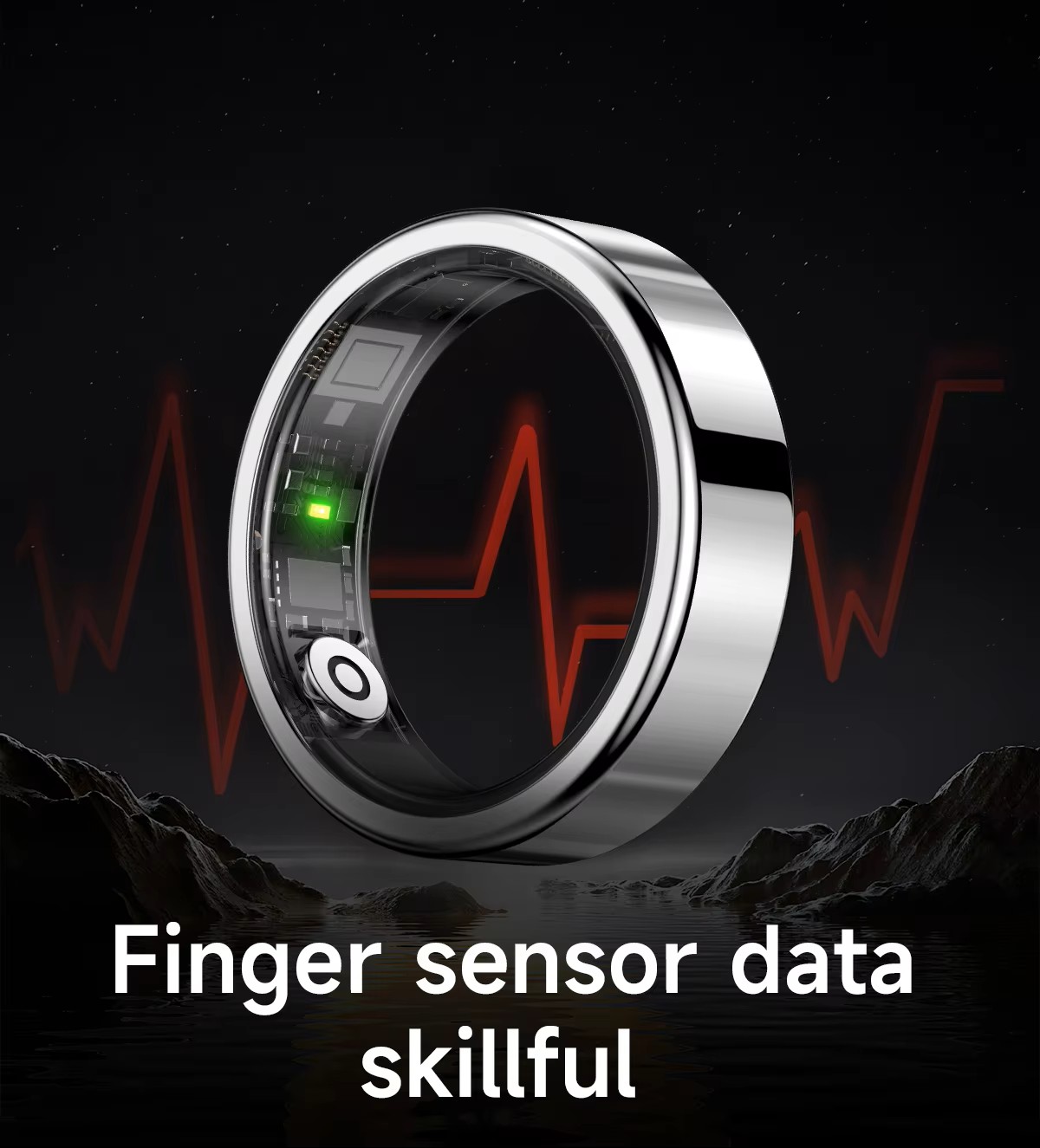 Fashionable Smart Ring for Men and Women - Sleep Analyzer, Heart Rate, Blood Pressure Monitor, Fitness Tracker