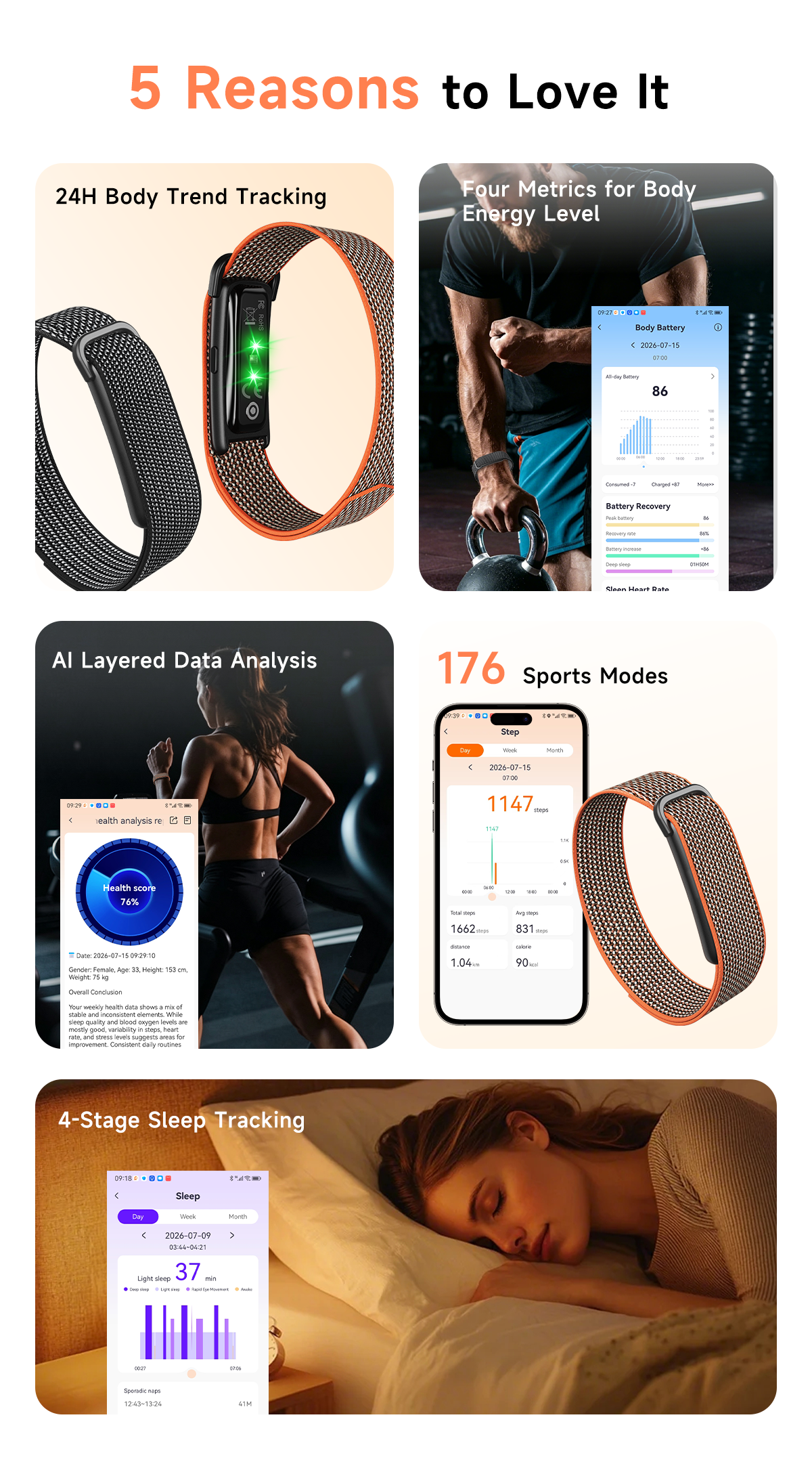 New DS500 Smart Band Fitness Tracker Alarm Clock Vibration Reminder Health Monitoring 1ATM Waterproof Sports Fitness Band