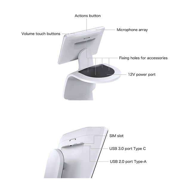 Smart for S1 Fully Automatic Multifunction Hotel Concierge Telepresence Robot Autonomous Navigation AI Service CE/CCC Certified