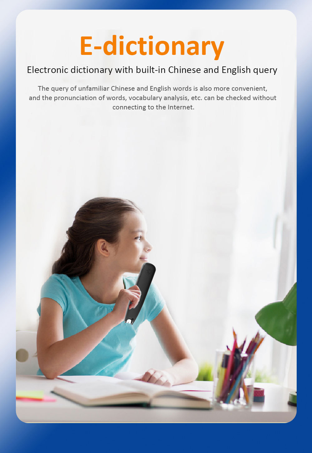 AI Smart Scanning Translator Pen,OCR Text to Speech Digital Dictionary Pen for Students Language Learning 142 Languages
