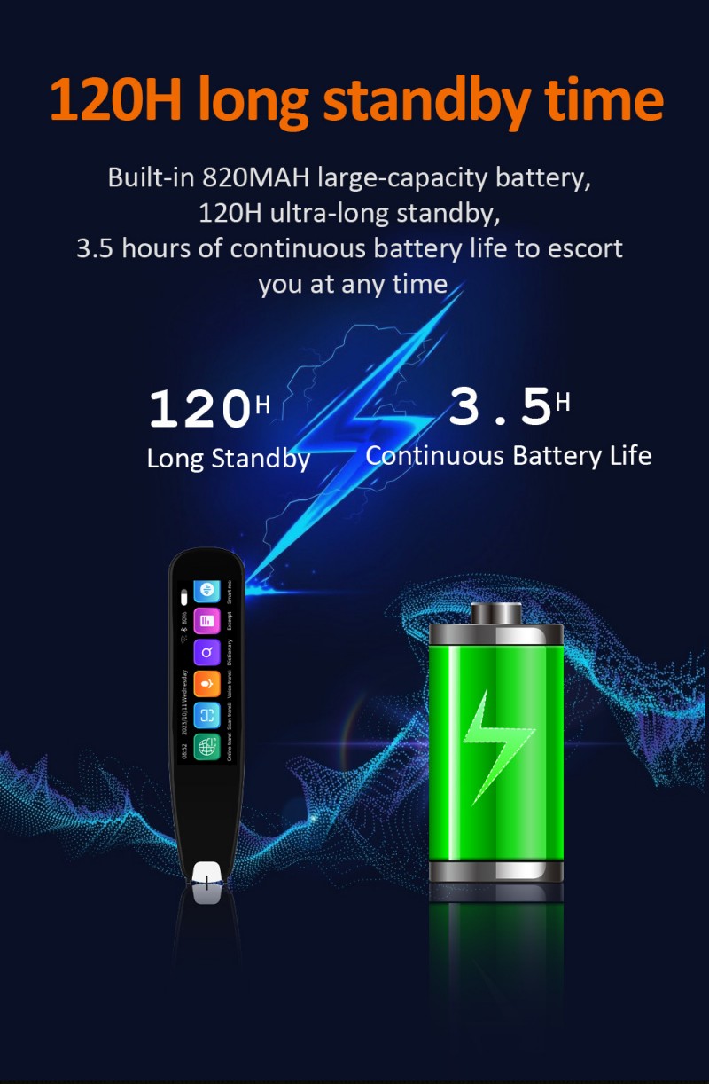 S8 PRO Translation Pen IPS Display Global Voice Translation Text Reader Smart AI Portable Translator with Speech Recognition
