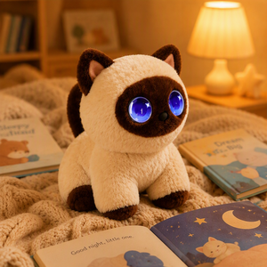 Smart AI Talking Cat Plush Toy Educational Interactive Emotional Feedback Companion Robot for Children Gift