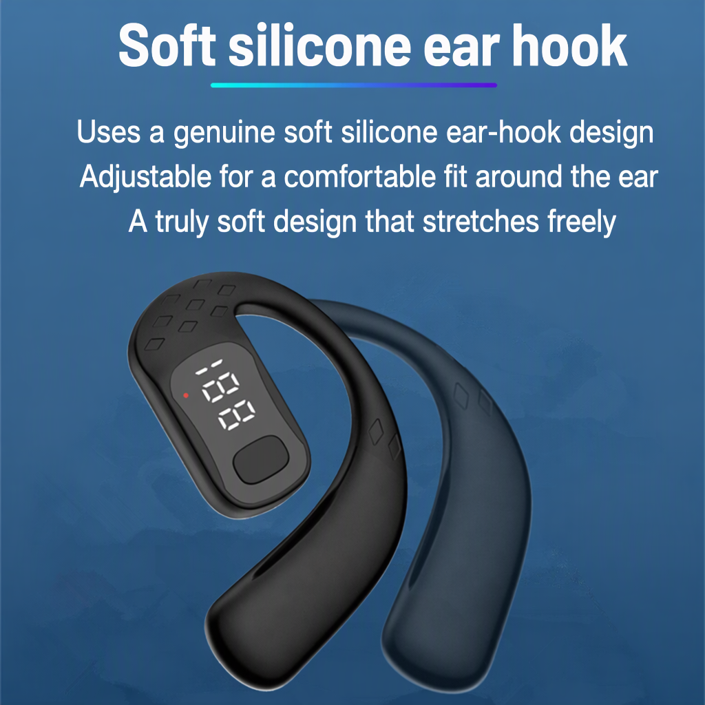 Open-ear Bluetooth Headphones (OWS) with Ear-hook Design: Ultra-long Battery Life, High-definition Sound Quality HE-25