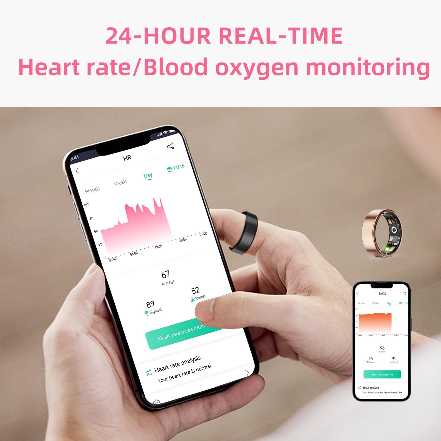 Brand New Smart Ring Sleep Fitness Monitoring Smart Ring for Sleep Tracker Health Tracker Smart Ring