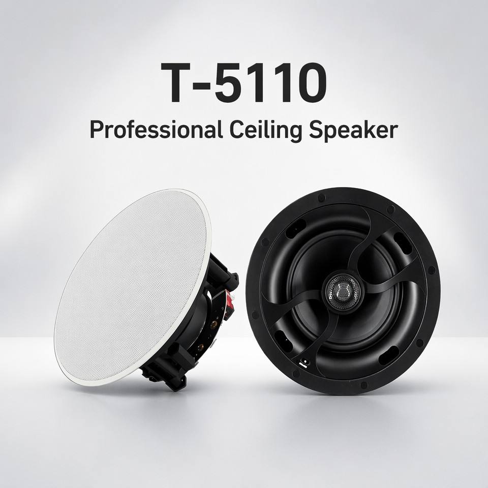 Wi-Fi Ceiling Speaker, Suitable for Apartments, Offices, Bars &amp; Shops, Magnetic Grille, Customizable Bluetooth Connection