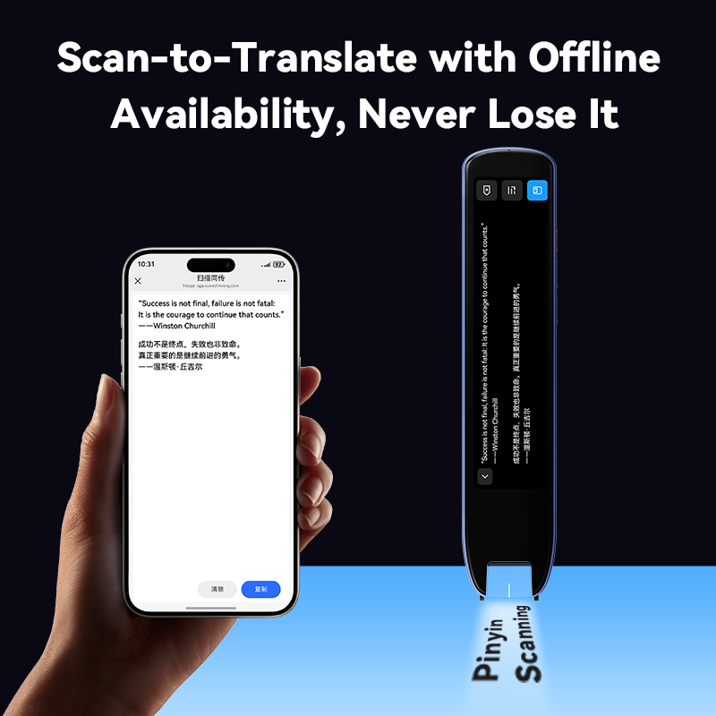 XPOD S60 PRO Android 5.0 Pen-Style TFT Touch Screen 1+8 GB 4.3-Inch Color Scanning Dictionary Smart AI Translator Translation
