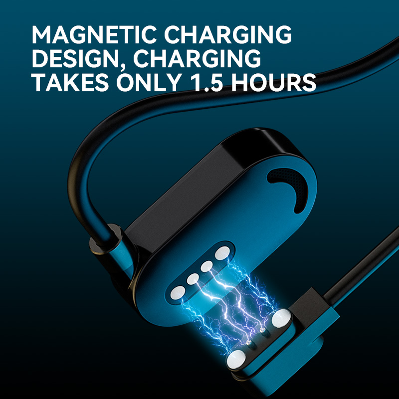 Popular Neck Band Blue Tooth Wireless Air Conduction Headphones Open Earhook Sports Headsets HiFi Earbuds Earphones