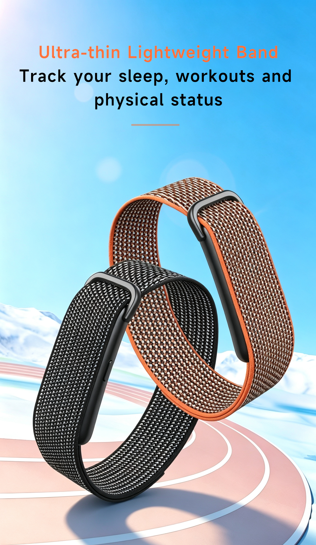 New DS500 Smart Band Fitness Tracker Alarm Clock Vibration Reminder Health Monitoring 1ATM Waterproof Sports Fitness Band