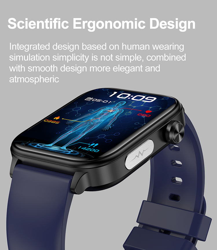 Health Smart Watches ET570 ECG Heart Rate Blood Pressure Body Temperature AI Health Monitoring IP68 Waterproof Sport Smartwatch